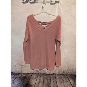 Alice Brittney lace up off the shoulder sweater medium